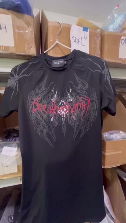 Breathedivinity Compression Shirt Short Sleeve 2025 Tops Muscle