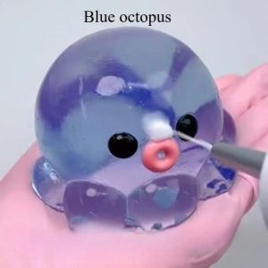 Squishy Bubble Pop Fidget Toy Squeeze Sensory Ball & Octopus Popper Anti-Anxiety Toy for Kids ASMR Fun Party Gift
