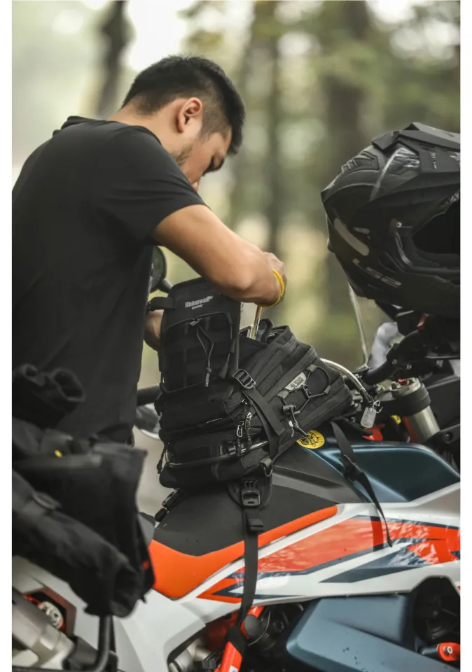 Rhinowalk Motorcycle Saddlebag 20l Universal Side Bag With Removable 100% Waterproof Inner Bag