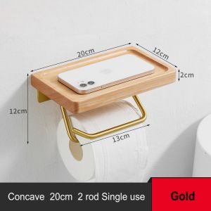 Bathroom Log Beech Sanitary Roll Paper Holder Storage 2-In-1 Sanitary Roll Paper Toilet Solid Wood Frame Mobile Phone Holder