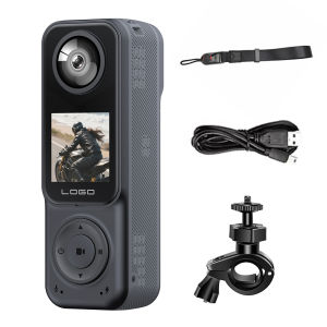 4K Front Dual Lens Action Camera Rear WiFi Sports Cam with 130° Wide Angle Night Vision for Bicycle Helmet Motorcycle Vlog