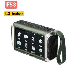 SANSUI F55 7-Inch HD FM/MW/SW Radio Plug-in Card Music Video Player Outdoor Portable Rechargeable Wireless Bluetooth Speakers