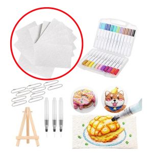 1 Set 3D Drawing Magic Canvas Sponge DIY Kids Magic Puffy Paint With Drawing Pens Foam Texture Painting Kit For Kids