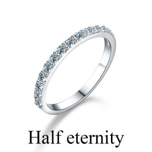 TBCYD 2mm D Color Moissanite Wedding Band Ring 925 Sterling Silver 18K Gold Plated Eternity Band Engagament Rings Wholesale Gift