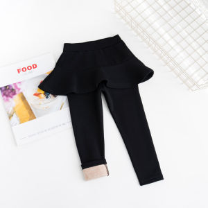 Girls Spring Autumn Skirt Pants Kids Daily Hundred Catching Wool Warm Trousers Girls Bottoming Pants Children Casual Clothing