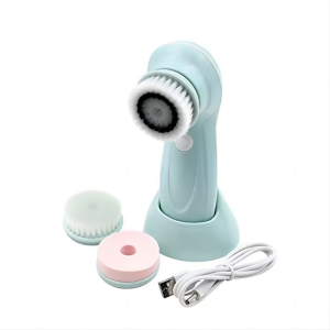 FastStar แปรงทําความสะอาดใบหน้า Face Scrubber อุปกรณ์ทำความสะอาดสปินไฟฟ้ากันน้ำทำความสะอาดลึกนวดกำจัดหัวดำ