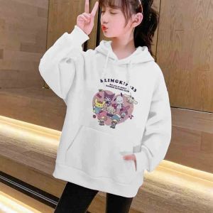 ZEEMIN Halloween Christmas Sanrio Kawaii Hello Kitty Girls Sweatshirts My Melody Kuromi Anime Cartoon Lovely Fashionable Versatile Velvet Loose Hooded Tops