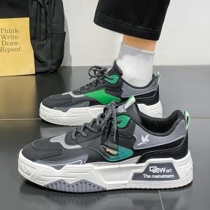 Mens Summer Shoes New Leather Casual Trainers for Spring and Summer Junior Trainer Stylish Round-toe Trainers zapatillas hombre