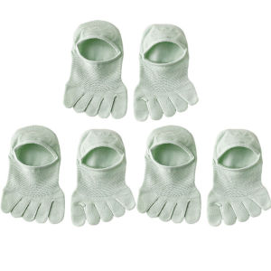 3Pairs Toe Socks Fashion Breathable Invisible Cotton Women Boat Sock Ultrathin Elastic Silicone Non-slip Womens Sox Calcetines