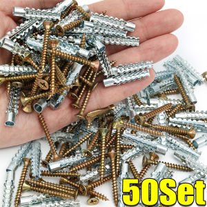 200x Metal Expansion Tube Self Tapping Screws Sets Drilling Plug Screw for Concrete Wall Anchors Fasteners Bolts Kits