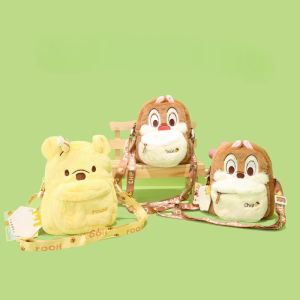ZEEMIN Halloween Christmas Disney Kawaii Authentic Winnie The Pooh Chichititi Child Cute Series Cute Plush Doll Portable Messenger Bag with Large Capacity