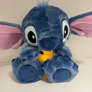 Stitch Angel Plush Doll Breath Child Kawaii Soothes Toy Anime Baby Music Light Sleep Toys Pink Stitch Kids Xmas Gifts