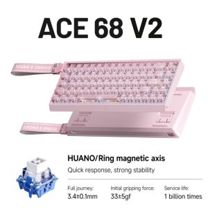 MCHOSE ACE 68 Magnetic Switch Gaming Keyboard Hall Effect Rapid Trigger Programmable RGB 8K Hz DKS/MT/TGL/RS/SOCD Keyboard