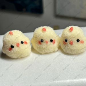 new Tiny Chicken Taba Squishy Cute Yellow Little Fuzzy Chick Hen Squeeze Toy Mochi Toy Stress Release Hand Relax Bag Charm Gift Toy