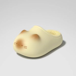 Waterproof Plush Cotton Slippers Ultra Light Outdoor Home Warm Couple Shoes Autumn and Winter Non-slip Bottom Cats Paws Slipper