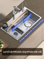 Chậu rửa nhà bếp SHENYUAN bằng thép không gỉ 304 một ngăn lớn lắp âm dày dặn. 