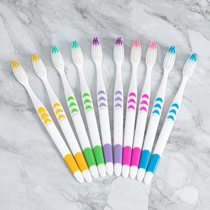 10pcs Adult Soft Bristle Toothbrush With independent Packaging Random Color For Adult Couples Home For Travel