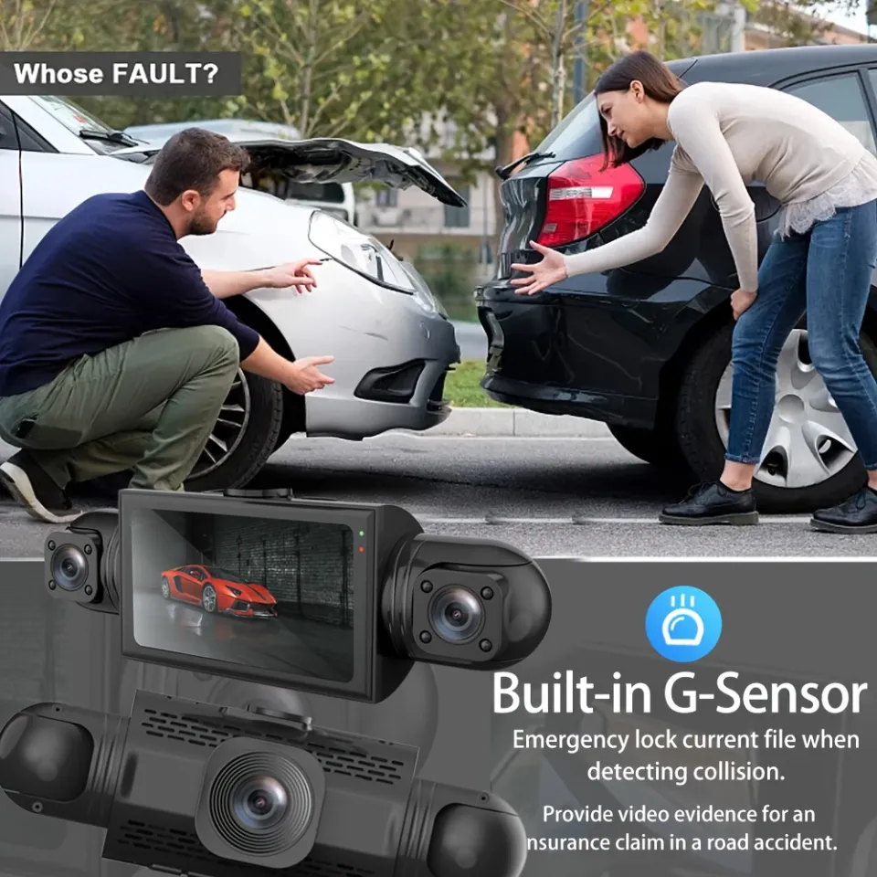 EKLEVA Way Dash Cam Front and Rear View Cabin Camera Cameras