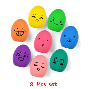 SCGK bouncy egg Dog Toys Funny Ball Squeaky Latex Bouncy Egg with Squeaker for Puppy Small Pet Dogs Soft Rubber Sound