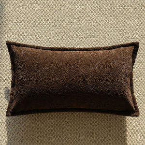 Italian Black Brown Luxury Cushion Cover Modern Chenille Texture Pillow Covers Decorative Jacquard  Waist Cushion Cover Decor Home Decorative Pillowcase