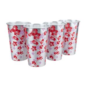 470ml Sakura Aluminum Cup Set - Color Changing Cold Drink Mug Lightweight Creative Coffee Tumbler for Home Office Gift Box