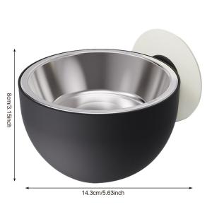 Wall Mounted Cat Food Bowl Stainless Steel Anti-Spill Magnetic Dog Food Bowl Removable Wall Mounted Elevated Puppy Food Bowl