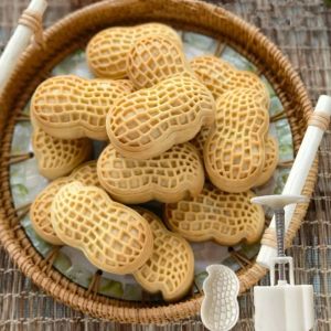 50g Silicone Molds Baking Peanut Shape Mooncake Mold Cutter Frame Cookie Mold Crisp Pastry Dessert Baking Accessories Gadgets