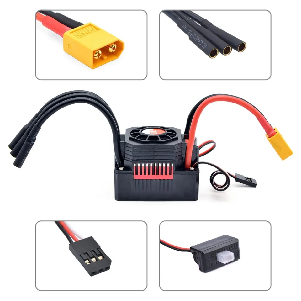 Surpass Hobby RC Motor & ESC Combo – Electric For 1/10 1/12 1/14 1/16 1/18 Car/Boat