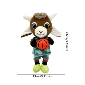 New 24cm Goat Plush Toys Cute Cartoon Anime Movie Animal Figure Peripheral Stuffed Doll Birthday Gifts