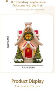 Christmas Ornaments Cottage Incense Burner Family Party Decorations Christmas Gifts Resin Ornaments Ornaments