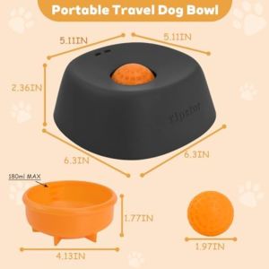 Anti-Choking Slow Feeder Dog Bowl Non-Slip 3/4 Cup - Lick Toy for Liquid Treats Bone Broth Yogurt