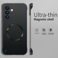 Ultra Thin Matte Metal PC Hard Frameless Magnetic Case For Samsung S26 S25 Edge S24 S23 S22 Ultra Plus FE A57 A37 A17 A56 Cover. 