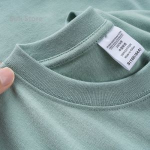 Cotton 600g Heavy Cotton Short-sleeved T-shirt Mens and Womens Summer Loose Casual Versatile Solid Color Bottoming Shirt Top