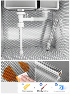 O Margo | Oil Resistant Moisture Proof Water Proof Aluminum Foil Adhesive Cabinet Paper