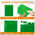 【Must-Have Accessories】 100pcs Premium Smell Proof Pouches Double-Sided Color Mylar Foil Flat Baggies Heat Sealable Food Sample Ziplock Bags Small Size. 