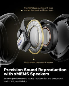 SoundPEATS Capsule3 Pro+ Wireless Earphones Adaptive ANC Bluetooth Headphones Hi Res HiFi Stereo Sound with xMEMS SpeakerLDAC