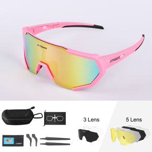 X-TIGER Cycling Glasses Polarized Glasses Bike Eyewear Sports Mens Photochromic Sunglasses MTB Road Bicycle Goggles 3/5 Lens