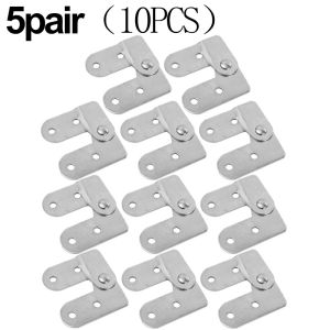 10/2PCS Rotatable Metal Bracket Foldable Tabletop Fastening Kit Home Organizer Easy Installation Sturdy Furniture Hardware Hinge
