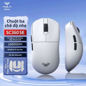 AULA | Chuột Nhẹ Nhiều Chế Độ Không Dây Bluetooth 2.4G Có Dây Game Văn Phòng