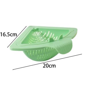 อ่างล้างจานแม่เหล็ก Keranjang Tirisan อาหารผักที่เหลือเครื่องกรองสบู่ฟองน้ำชั้นวางอุปกรณ์จัดระเบียบ