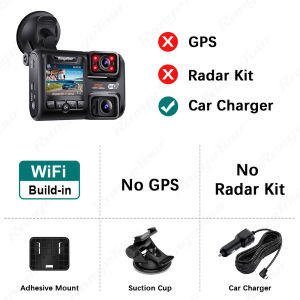 4K 2160P WIFI GPS Logger Dual Lens Car DVR Novatek 96663 Chip Sony image Sensor Night Vision Dual Camera Dash Cam Recorder D30H