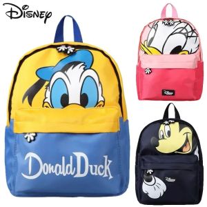 ZEEMIN Christmas Disney Cartoon Donald Duck Kids Backpack Cute Mickey Mouse Kindergarten Boys Girls Schoolbag Lightweight Large Capacity Backpack