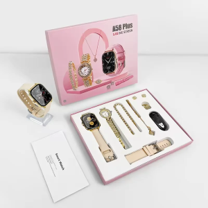 สมาร์ทวอท์ชต่างหูสร้อยคอ8 In 1 A58แหวนบวก Reloj Montre Intelligente เครื่องประดับนาฬิกาอัจฉริยะ PK A59 Plus