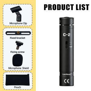 LexiNova 2C Professional Small Diaphragm Condenser Microphone Audio Instrument Mic For Studio Room Recording Stage Performance