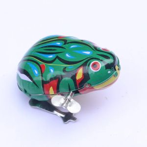 Classic Tin Clockwork Clockwork Toy Jumping Frog Childrens Vintage Toy Boy Boy Education Baby Baby Classic Toy Wind Up Toys