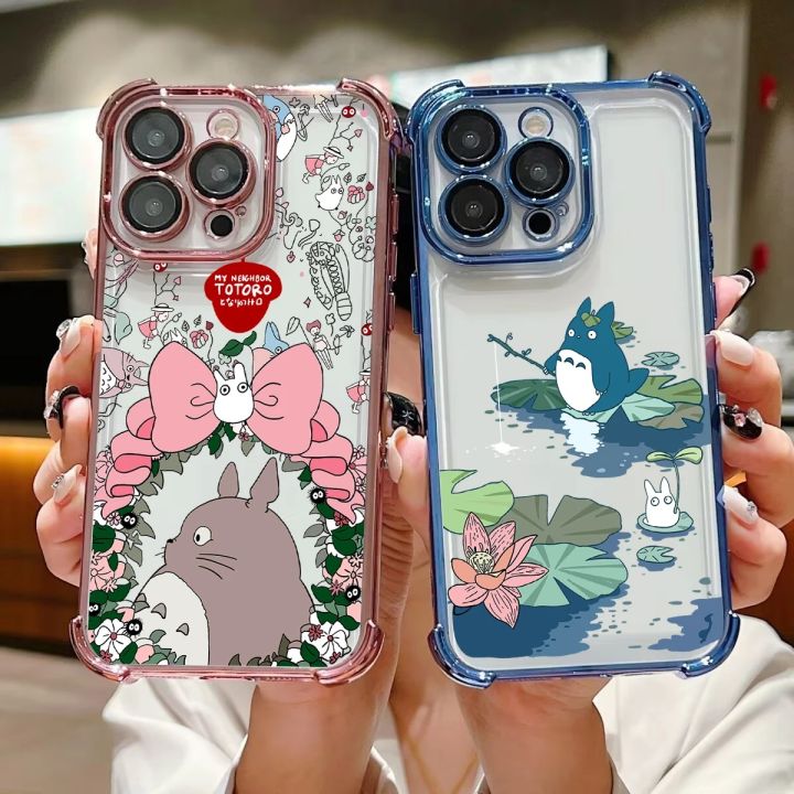 Phone Case For Samsung Galaxy S25 Ultra S24 S22 S23 S21 Plus S20 FE Note 20  Ultra S25 Edge 5G Phone Casing Cartoon Cute Anime Spirited Away Totoro