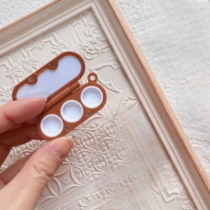 Mini Bread Stick Shape Watercolor Box with Palette 0.5ML 3-color Cute 3D Printing Paint Box Portable Painting Supplies
