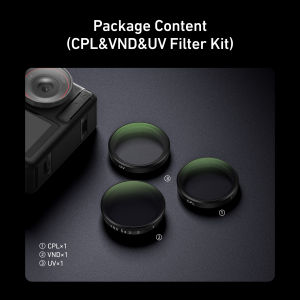 TELESIN CPL ND8 ND16 ND32 UV VND Lens Set Aluminium Alloy Frame for DJI OSMO Action 3 4 5pro CPL ND Quick Release Filter Set