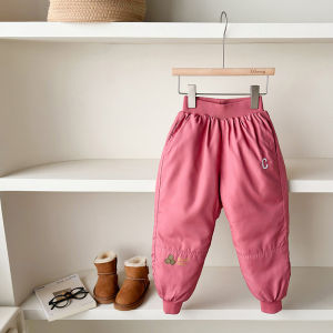 Children Down Pants Boys Girls Thicken Winter Warm Trousers Teenager Cotton Clothing Kids Windproof Snow Sweatpants 3-12 Years