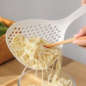 Plastic Slotted Scoop Colander Skimmer Spoon Non Stick Kitchen Food Drain Shovel Strainers Skimmer with Handle For Cooking